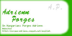 adrienn porges business card